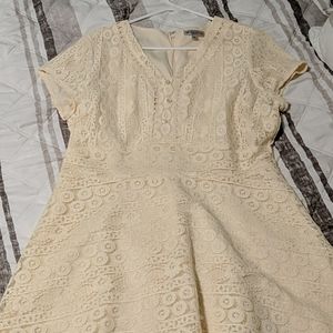 Buttercream lace A line dress